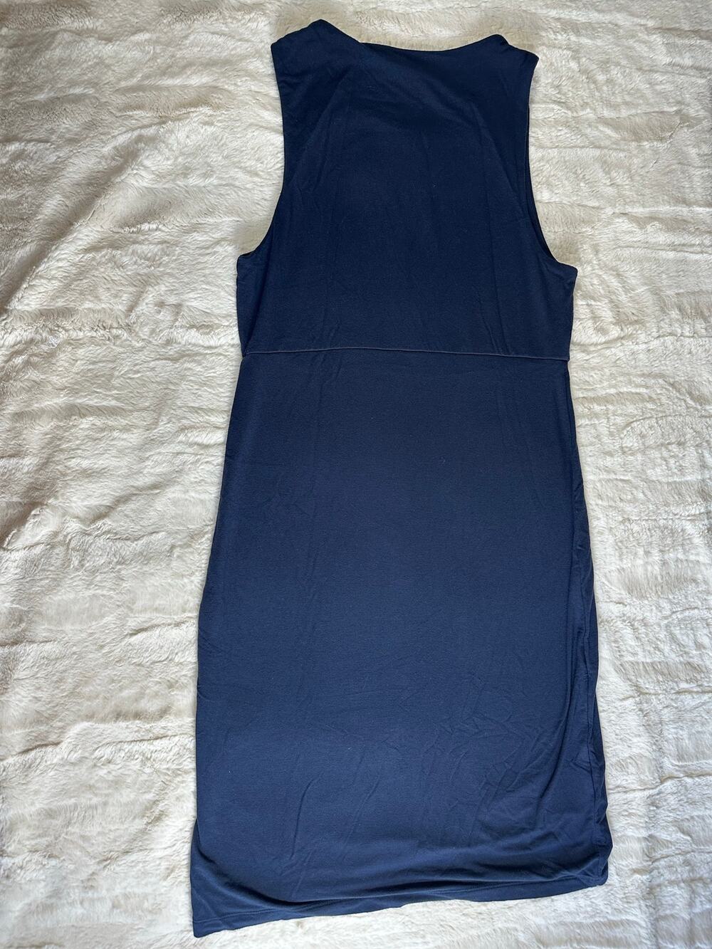 Athleta Seasoft Rib Mini Tank Navy Blue athleisure dress XS